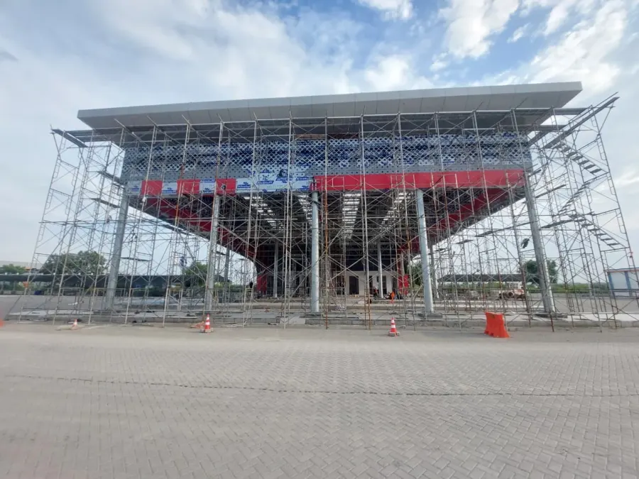 Scaffolding Frame System proyek renovasi Terminal Manyar, Pelabuhan Gresik